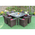 Design luxuoso de resina sintética Rattan Café e conjunto de jantar para jardim exterior Paito Wicker Furniture